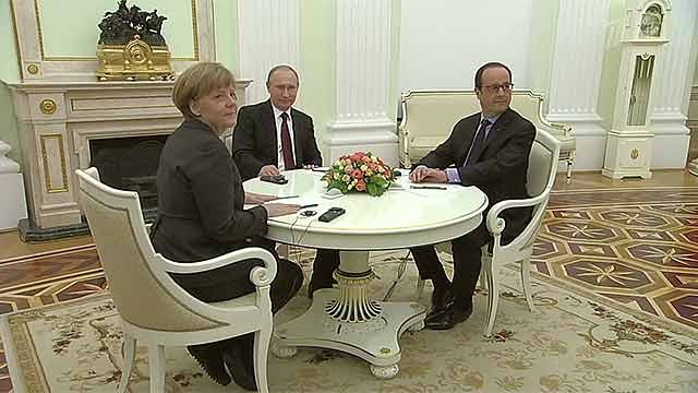 Лидеры России, Франции и Германии обсудили ситуацию на Украине - ảnh 1