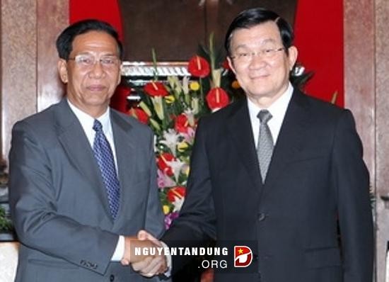 ประธานประเทศเวียดนามให้การต้อนรับคณะผู้แทนพรรคประชาชนกัมพูชา - ảnh 1