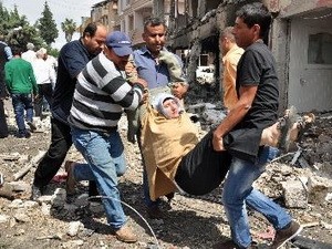 เกิดเหตุวางระเบิดในเขตชายแดนระหว่างตุรกีกับซีเรีย - ảnh 1