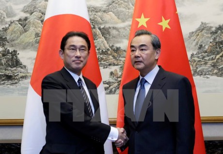 รัฐมนตรีต่างประเทศญี่ปุ่นและจีนเจรจาเกี่ยวกับความสัมพันธ์ทวิภาคี - ảnh 1