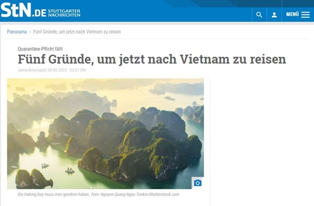 หนังสือพิมพ์เยอรมนีรายงานว่า เวียดนามเป็นหนึ่งในประเทศที่สวยที่สุดในภูมิภาคเอเชีย - ảnh 1
