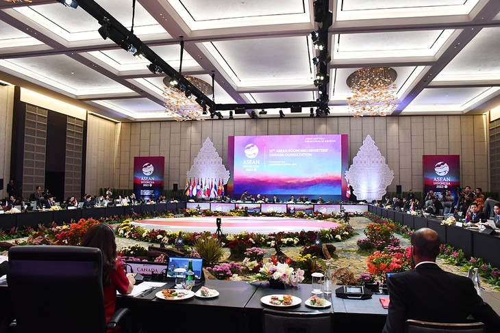  การประชุมทาบทามความคิดเห็นระดับรัฐมนตรีเศรษฐกิจอาเซียนกับหุ้นส่วนต่างๆ - ảnh 1