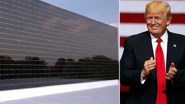 Donald Trump talks up solar panels on wall between Mexico - ảnh 1