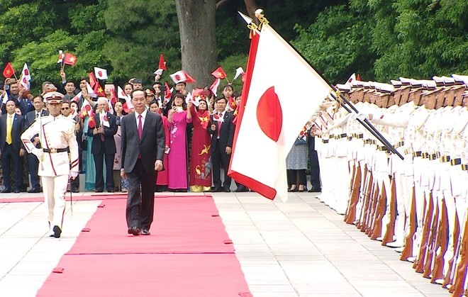 Japanese media highlights welcome ceremony for Vietnamese President - ảnh 1