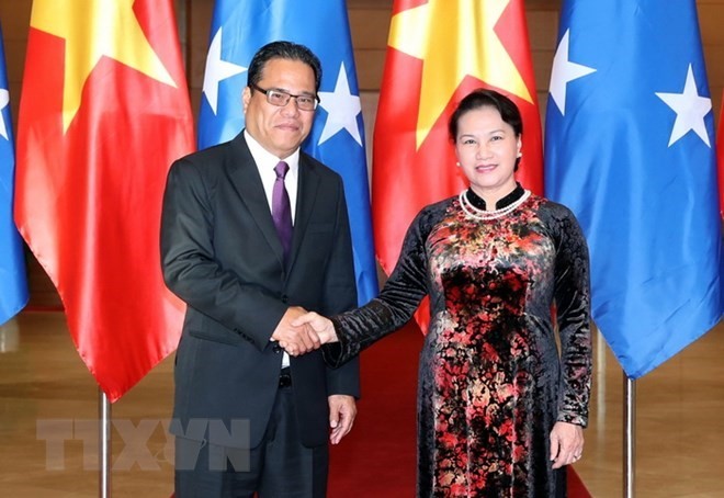 NA Chairwoman holds talks with Micronesian Congress Speaker - ảnh 1