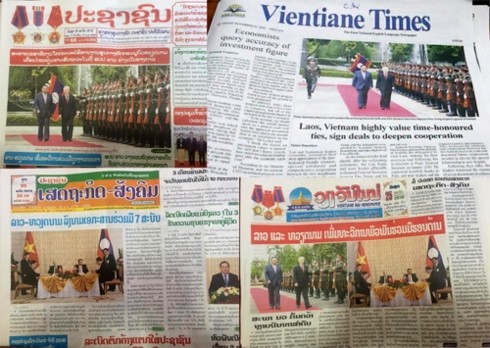 Lao media highlight Vietnamese Party leader, President Nguyen Phu Trong’s visit - ảnh 1