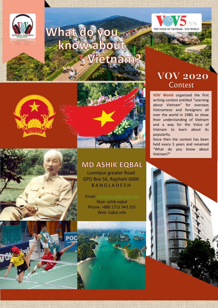Results of VOV’s 2020 “What do you know about Vietnam?” contest   - ảnh 1