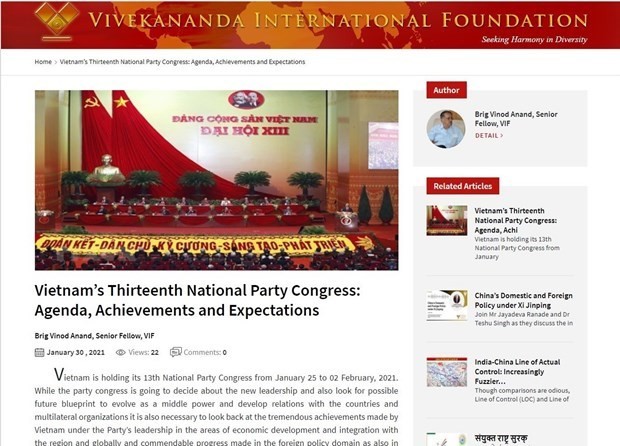 Indian researcher highlights Vietnam’s achievement under Party leadership - ảnh 1