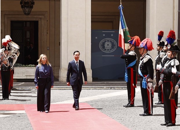 President Vo Van Thuong meets Italian Prime Minister in Rome - ảnh 1