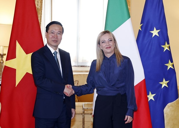 President Vo Van Thuong meets Italian Prime Minister in Rome - ảnh 2