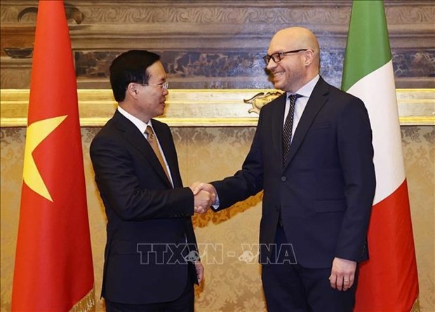 President meets Italian lower house speaker in Rome - ảnh 1