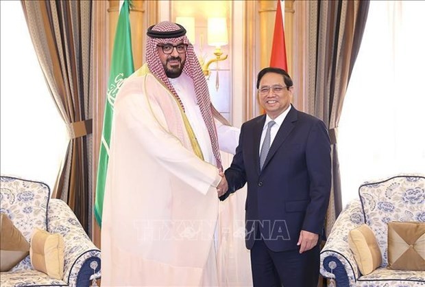 PM receives Saudi Arabia's ministers of economy-planning, human resources - ảnh 2