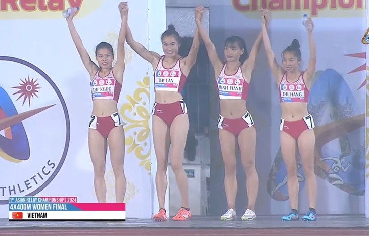 Vietnamese athletes win gold medal at 2024 Asian Relay Championship - ảnh 1