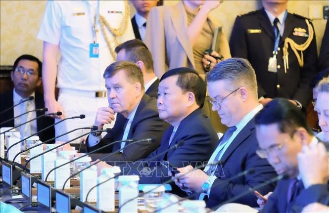 Defense Ministry delegation meets officials of countries, partner - ảnh 1