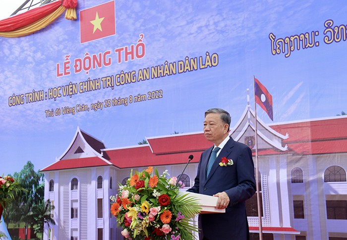 Công trình Học viện Chính trị CAND Lào là biểu tượng của tình đoàn kết đặc biệt Việt Nam - Lào - ảnh 1