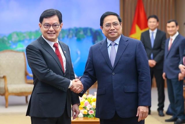 Thủ tướng Chính phủ Phạm Minh Chính tiếp Phó Thủ tướng Singapore Vương Thụy Kiệt - ảnh 1
