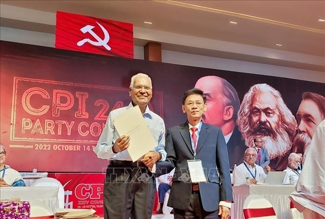 Đoàn đại biểu Đảng Cộng sản Việt Nam dự Đại hội lần thứ 24 Đảng Cộng sản Ấn Độ - ảnh 1