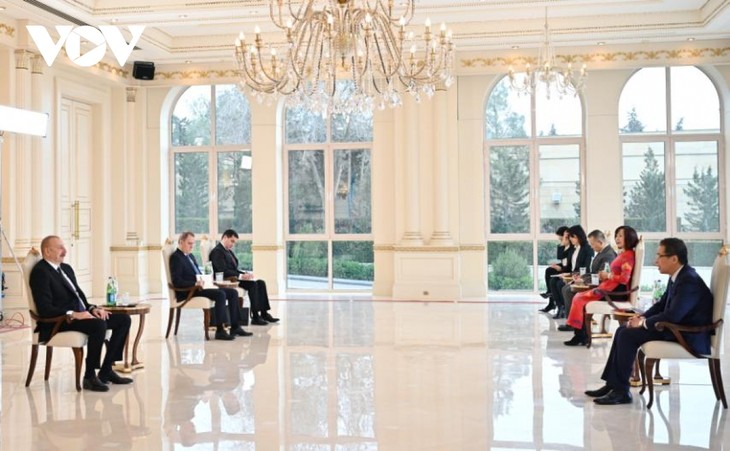 Đại sứ Việt Nam tại Liên bang Nga trình quốc thư lên Tổng thống Azerbaijan - ảnh 2