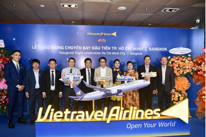 Vietravel Airlines khai trương đường bay quốc tế Tp. Hồ Chí Minh – Bangkok - ảnh 1