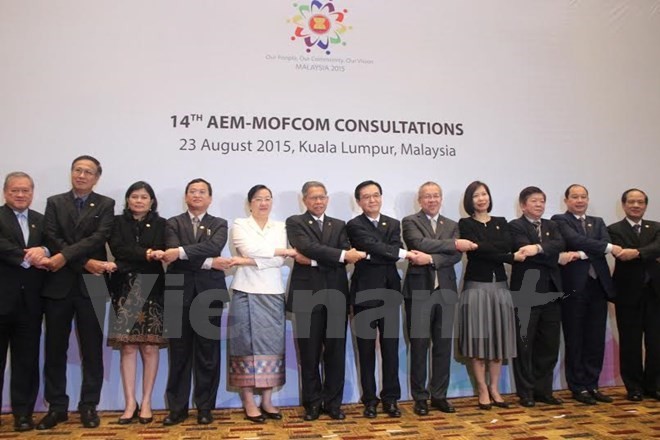 ASEAN Economic Ministers hold consultations with dialogue partners - ảnh 1