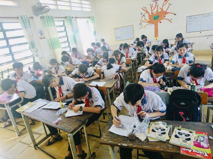 Mekong Delta youth’s rice paintings project nurtures students’ creativity - ảnh 3