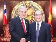Prosigue el presidente chileno su visita oficial a Vietnam - ảnh 1