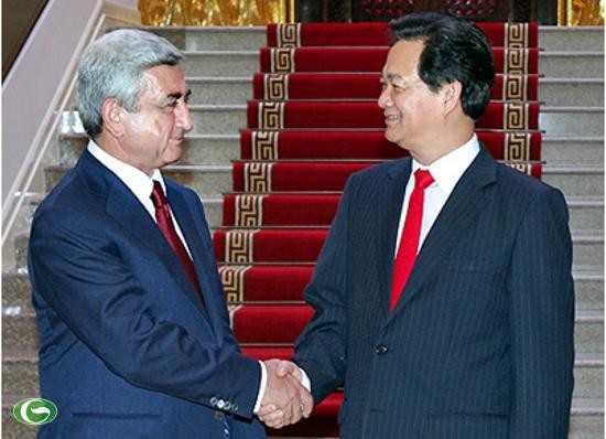 Culmina la visita oficial del Presidente de Armenia a Vietnam - ảnh 1