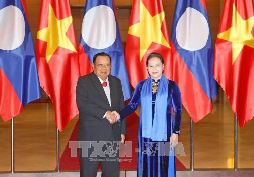 Dirigentes vietnamitas se reúnen con líder laosiano  - ảnh 1