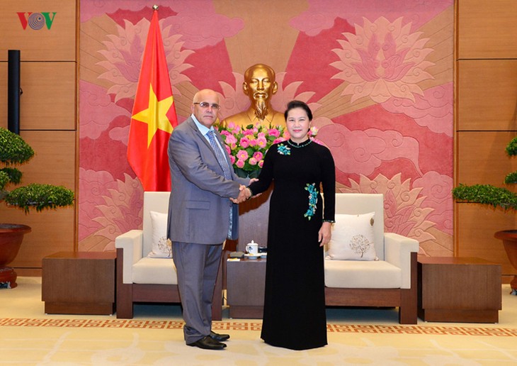 Líder parlamentaria vietnamita recibe a una delegación cubana  - ảnh 1