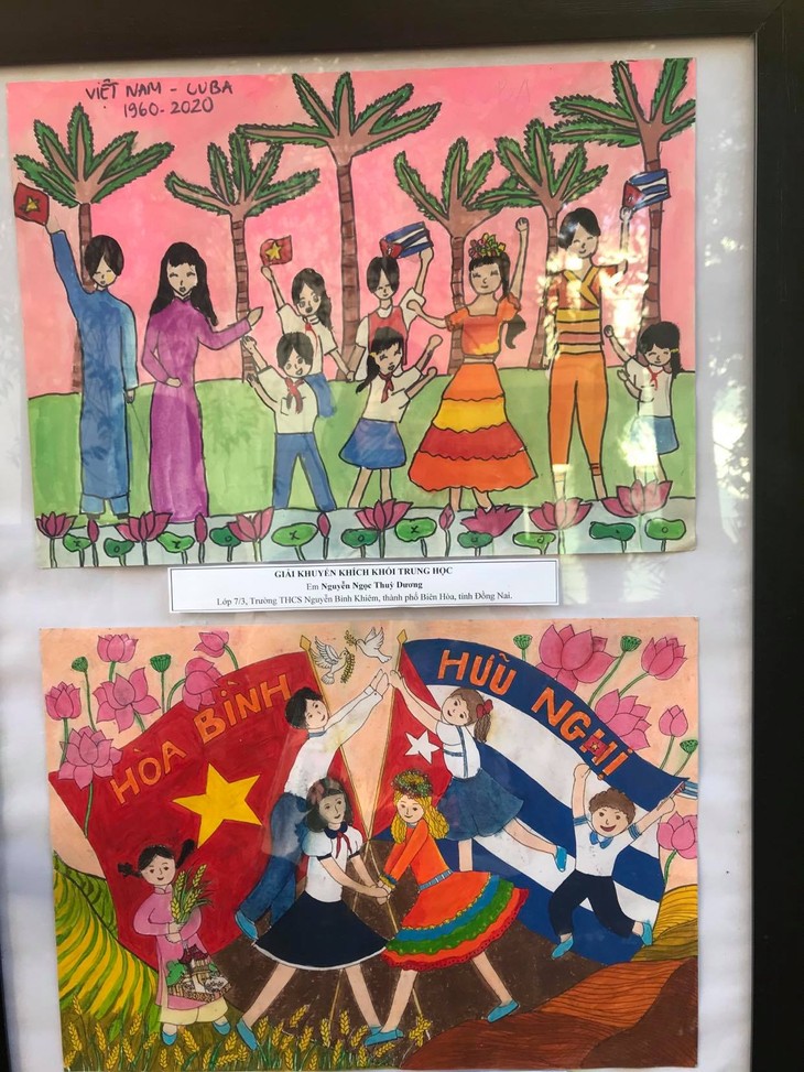Más de un millón de pinturas infantiles muestran la amistad especial entre Vietnam y Cuba - ảnh 2