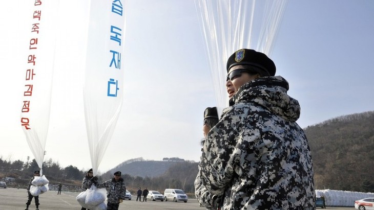 Corea del Sur prohíbe el lanzamiento de panfletos hacia el vecino del Norte - ảnh 1