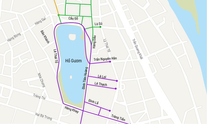 Hanói amplía la zona peatonal alrededor del lago Hoan Kiem - ảnh 2