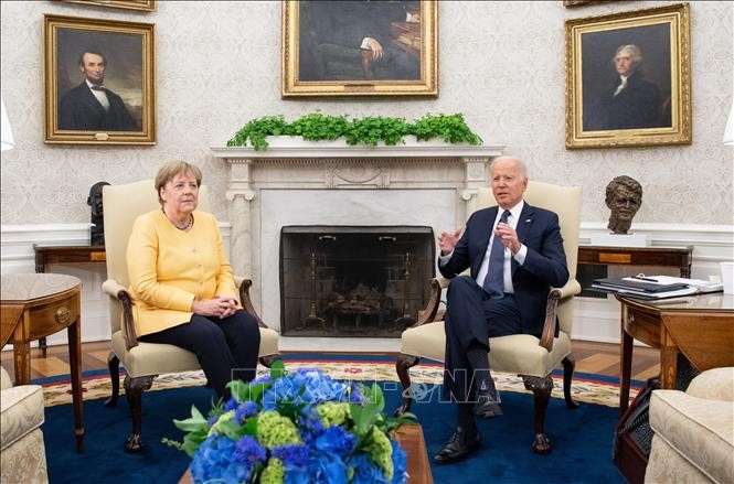 Biden y Merkel se reúnen en Washington - ảnh 1