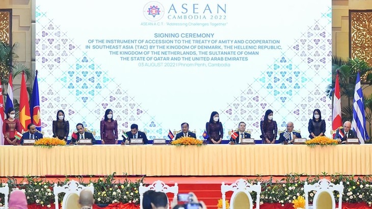 AMM 55: Solidaridad y responsabilidad en la cooperación para consolidar el papel central de la ASEAN - ảnh 1
