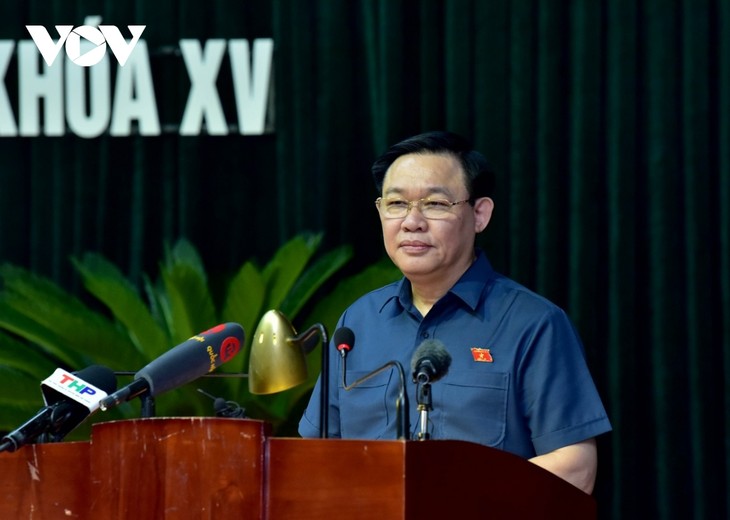 Presidente de la Asamblea Nacional se reúne con el electorado de la ciudad de Hai Phong - ảnh 1