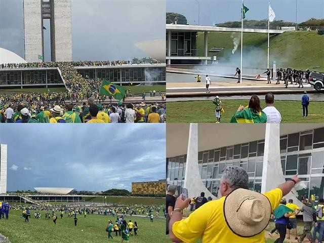 Seguidores de Bolsonaro invaden sedes de tres poderes en Brasil - ảnh 1