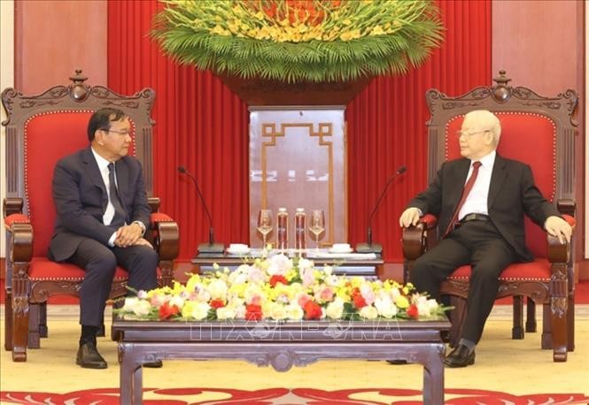 Líder político vietnamita recibe a dirigente del Partido Popular de Camboya - ảnh 1