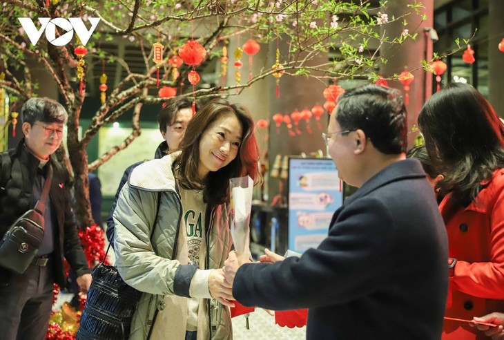 Turistas extranjeros llegan a Da Nang y Ha Long en los primeros días del Año Nuevo Lunar - ảnh 1