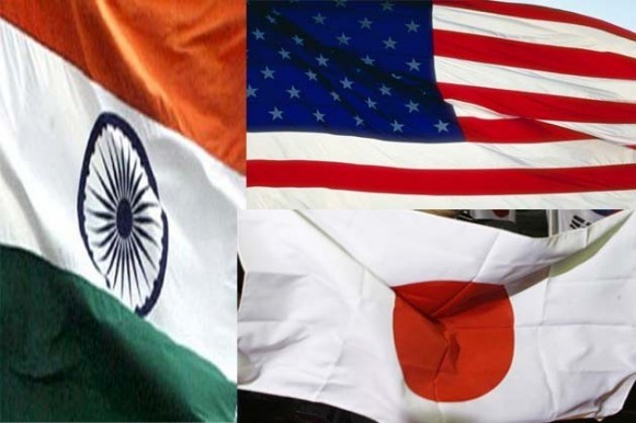 อินเดีย ญี่ปุ่นและสหรัฐเตรียมทำการสนทนาไตรภาคี - ảnh 1