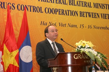 การประชุมรัฐมนตรีเวียดนาม ลาว กัมพูชาเกี่ยวกับการป้องกันและปราบปรามยาเสพติดครั้งที่๑๒ - ảnh 1