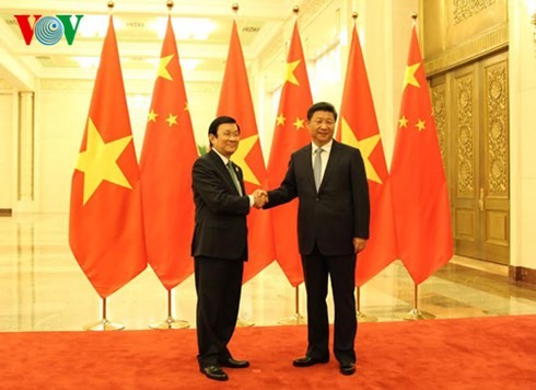  ประธานประเทศเจืองเติ๊นซางพบปะกับเลขาธิการใหญ่และประธานประเทศจีน - ảnh 1