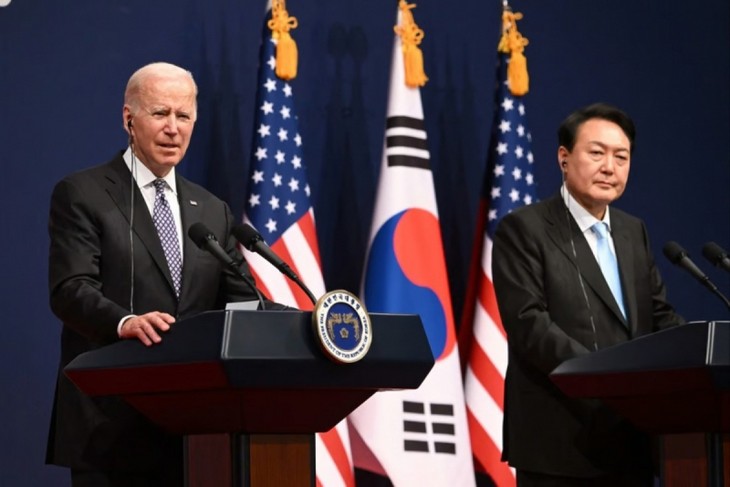 สหรัฐและสาธารณรัฐเกาหลีออกแถลงการณ์วอชิงตันเพื่อเสริมสร้างแนวทางการป้องปรามที่มีผลเป็นวงกว้าง - ảnh 1