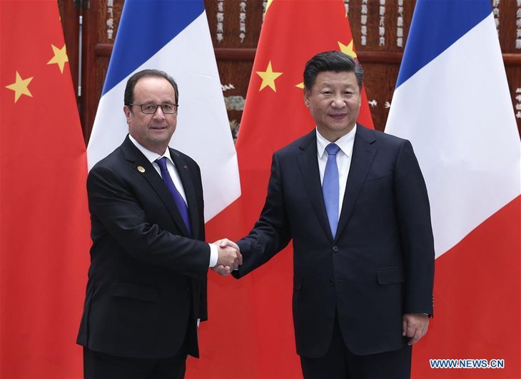 Chinese President hold talks with French, German leaders - ảnh 1