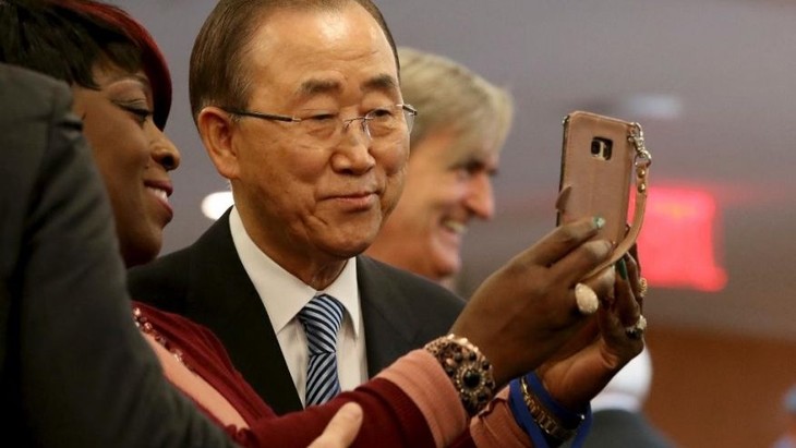 Departing UN Chief Ban Ki-moon bids farewell to colleagues - ảnh 1