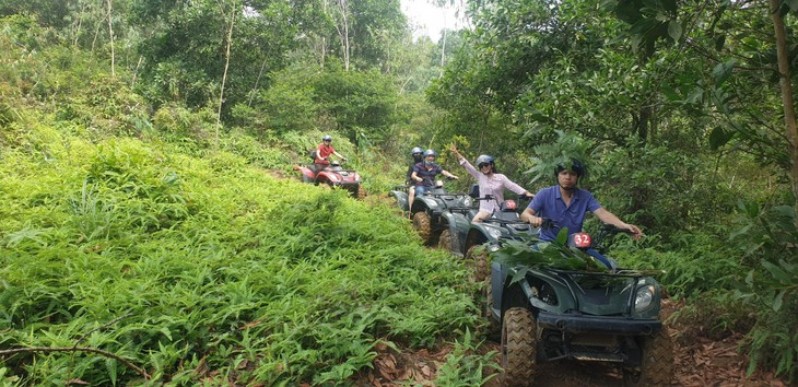 Driving all-terrain vehicles through the forests of Dong Mo - ảnh 3