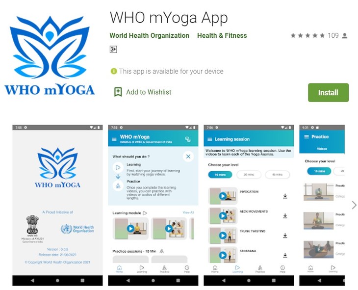 WHO mYOGA app – practice yoga at the comfort of your home  - ảnh 2