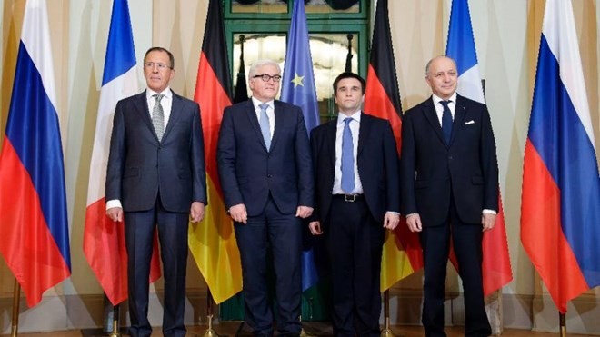 Außenminister der Normandie-Vierergruppe unterstützen das 2. Minsker Friedensabkommen - ảnh 1