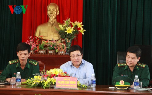Vizepremierminister Pham Binh Minh überprüft die Grenzfestlegung in Provinz Gia Lai - ảnh 1