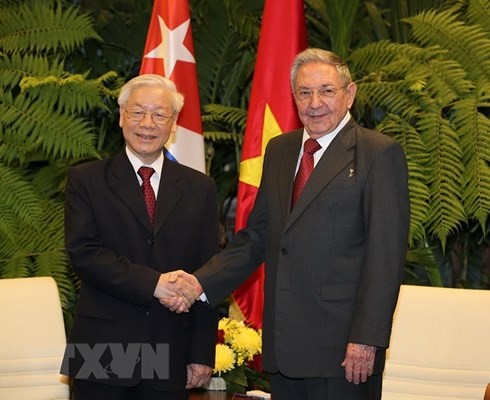 KPV-Generalsekretär Nguyen Phu Trong führt Gespräch mit Kubas Staatspräsident - ảnh 1