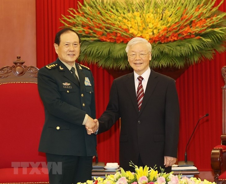 KPV-Generalsekretär Nguyen Phu Trong empfängt den chinesischen Verteidigungsminister  - ảnh 1